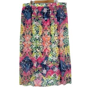 Swim by Cacique Women’s Maxi Skirt Swim Beach Cover Up Multicolor Size 26/28‎